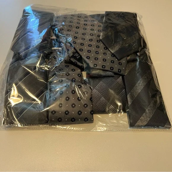 Men's Perry Ellis, Alfani and Club Room Gray Blue Tie Set